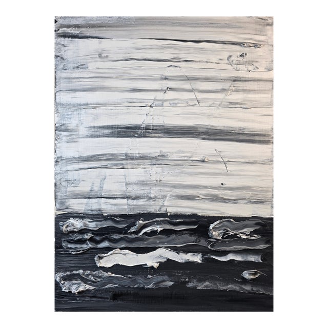 14.2" by 18.9" Original Abstract Landscape, Oil Painting by Diane Grant - Unframed For Sale