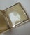 Vintage Alabaster Trinket Box Cream Floral Violet Italy Square Stone For Sale - Image 9 of 16