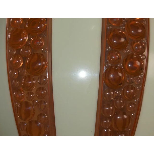 Plastic Ceiling Lamp in Orange-Cream Acrylic Glass, 1970s For Sale - Image 7 of 12