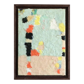 Contemporary 'Things Far and Near' Original Mini Abstract Oil Painting by British Artist Lloyd Durling, Framed For Sale