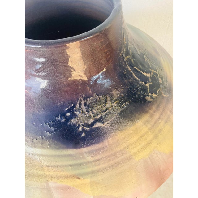 Giant Raku Pottery Vessel For Sale - Image 4 of 10