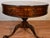 Vanleigh Furniture 1900s Vanleigh Co. Ny English Chippendale Mahogany & Leather Top Round Center Table / Hall Table For Sale - Image 4 of 17
