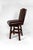 Mid-Century Modern Rustic Cowhide Swivel Stool, Kennedy Ranch Leather Barstool, Western Nailhead Counter Chair For Sale - Image 3 of 7