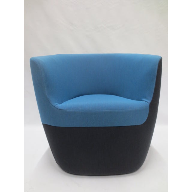 Blue Walter Knoll Seating Stones Armchair in Blue (New) For Sale - Image 8 of 8