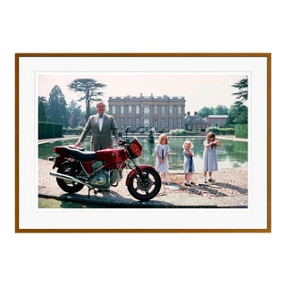 Motorcycling Lord 1961 by Slim Aarons Brown Framed C-Print For Sale
