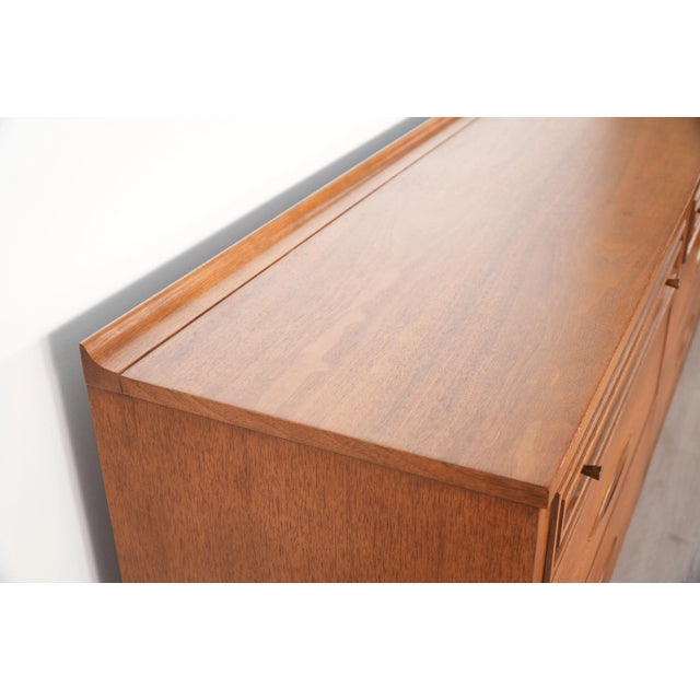 1960s Broyhill Sculptra "Double" Lowboy Dresser For Sale - Image 6 of 11