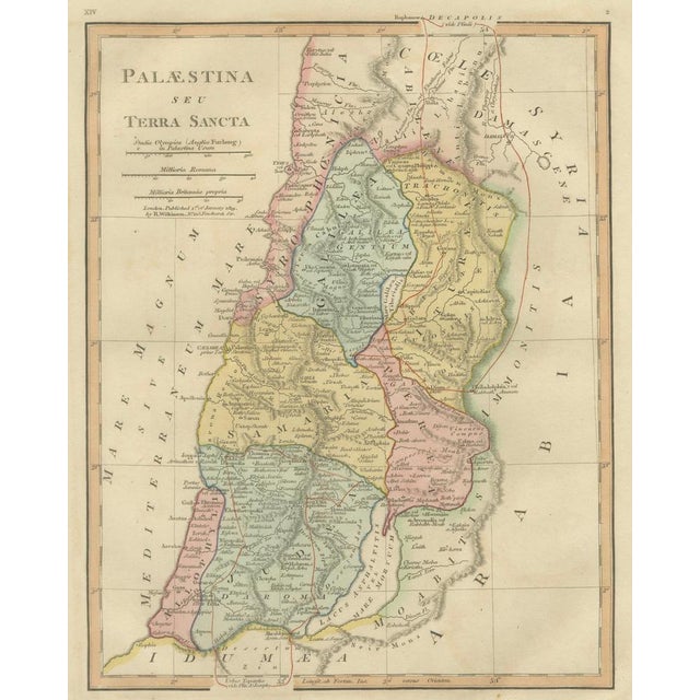 Holy Land Map from Wilkinson, 1819 For Sale - Image 3 of 10