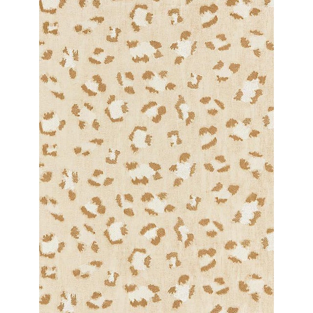 Scalamandre Broderie Leopard, Camel on Cream Fabric Chairish