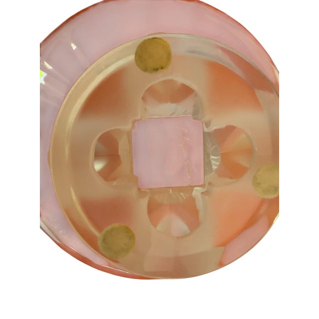 Contemporary Vintage 1990s Lalique France Signed Frosted Crystal Sparrow Bird Sculpture Figurine Paperweight For Sale - Image 3 of 4