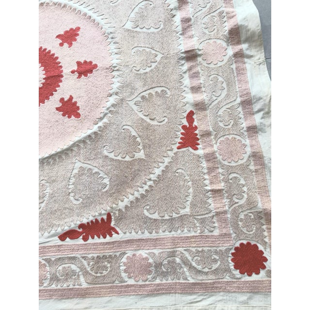 1960s Bohemian Suzani Wall Tapestry For Sale - Image 5 of 9