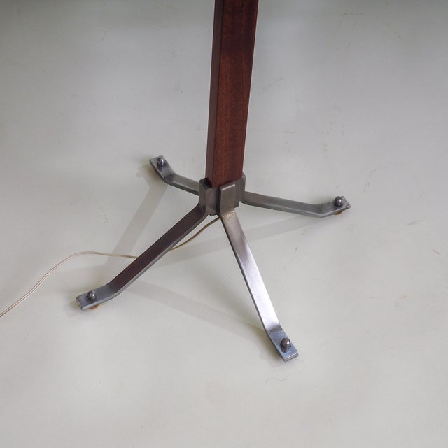 Vintage Floor Lamp in Wood, 1950s For Sale - Image 4 of 14