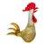 1960s Italian Blown Glass Rooster Figurine W Gold Specks For Sale