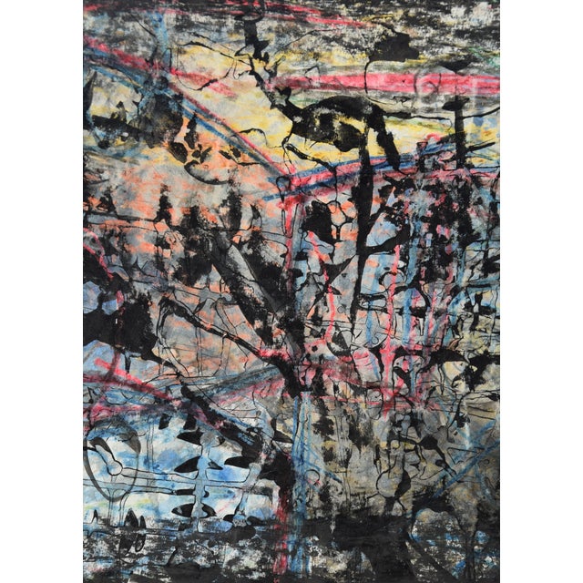 1960s Hans Werner Kirchner, Somber Abstraction (Verso Portrait Study), 1960, Watercolor For Sale - Image 5 of 12