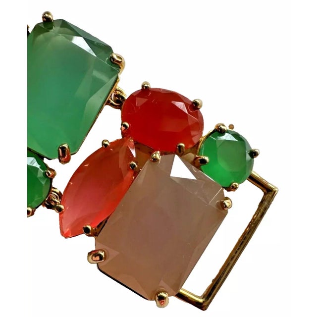 2010s Kate Spade Cuff Resin Gumdrop Tutti Frutti Link Bracelet Bangle For Sale - Image 5 of 11