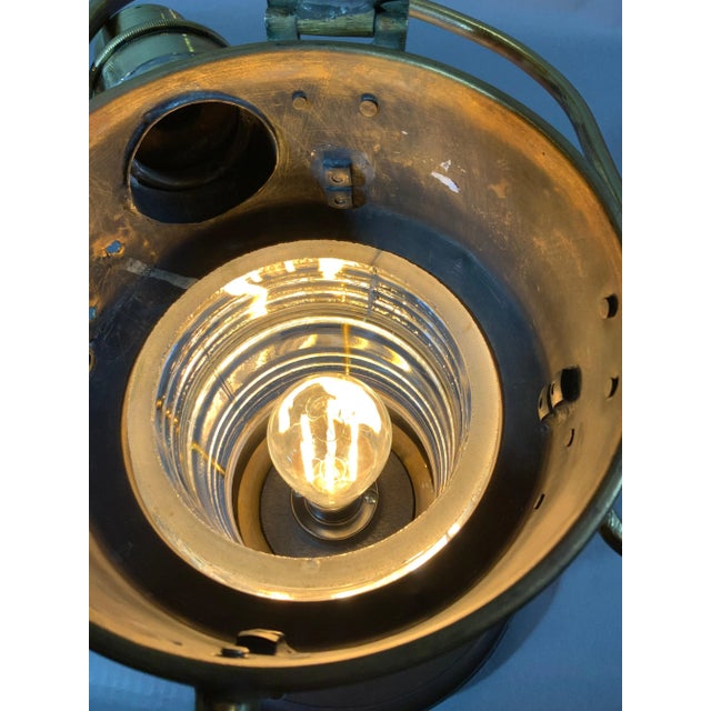 Antique Ships Anchor Lantern by French Maker For Sale - Image 4 of 12