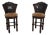 Pair of Legacy Classic Leather Back Bar Stools For Sale