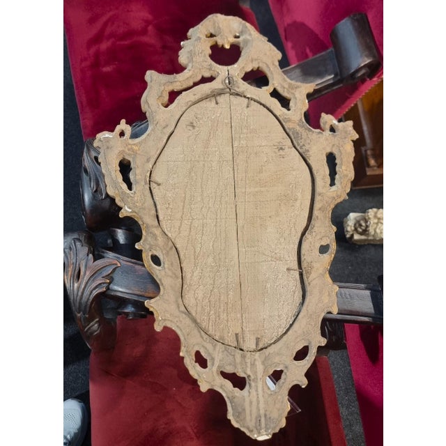 Antique Venetian Gilded Mirrors, 1870, Set of 2 For Sale - Image 11 of 12