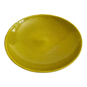 Vintage Mid Century Modernist Alfredo Barbini for Camer Murano Art Glass Olive Green Bullicante Large Centerpiece Bowl