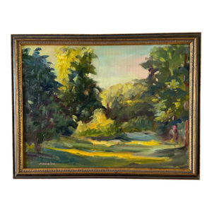 Serene Light Impressionist County Landscape Original Oil Painting by Marina Movshina