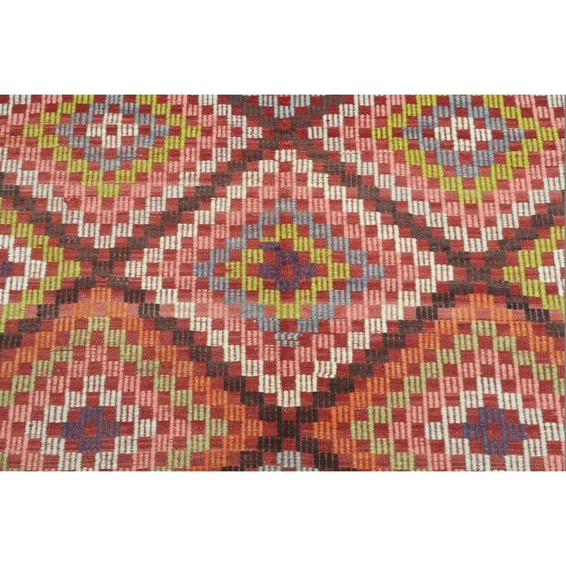 Vintage Turkish Barak Kilim Rug - 65"x122" For Sale - Image 4 of 12