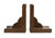 Pair of mid-20th century Modern leather-covered wood bookends by the luxury brand Hermès Paris, France By: Hermès Paris...