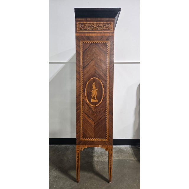 Wood 100 Year Old Antique Neo Classical Secretary W Walnut & Cherry Inlay. For Sale - Image 7 of 10