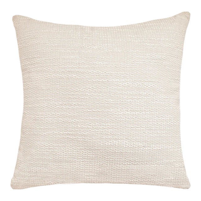Natural Waves 20x20 Beige Indoor Outdoor Pillow For Sale