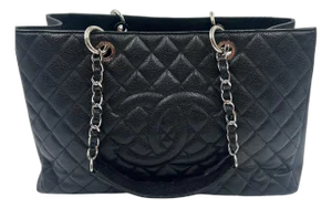 Chanel Black Quilted Leather Tote Bag