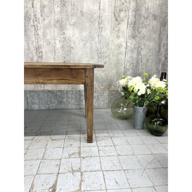 Rustic Taper Leg Dining Table For Sale - Image 11 of 12
