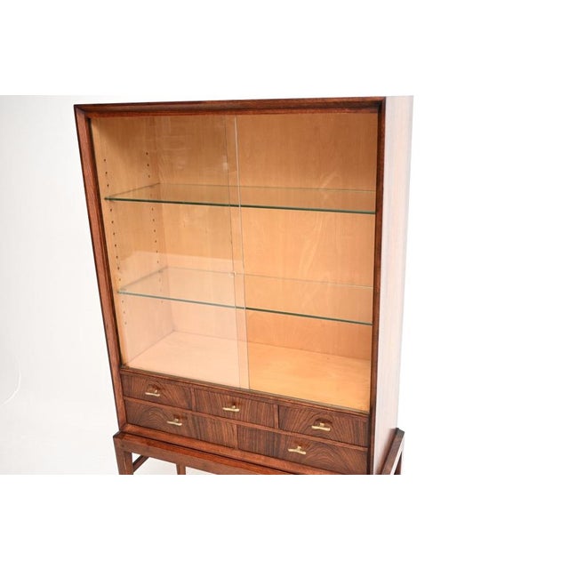 Brown Vintage Swedish Display Cabinet by Svante Skogh for Seffle Möbelfabrik, 1960s For Sale - Image 8 of 12