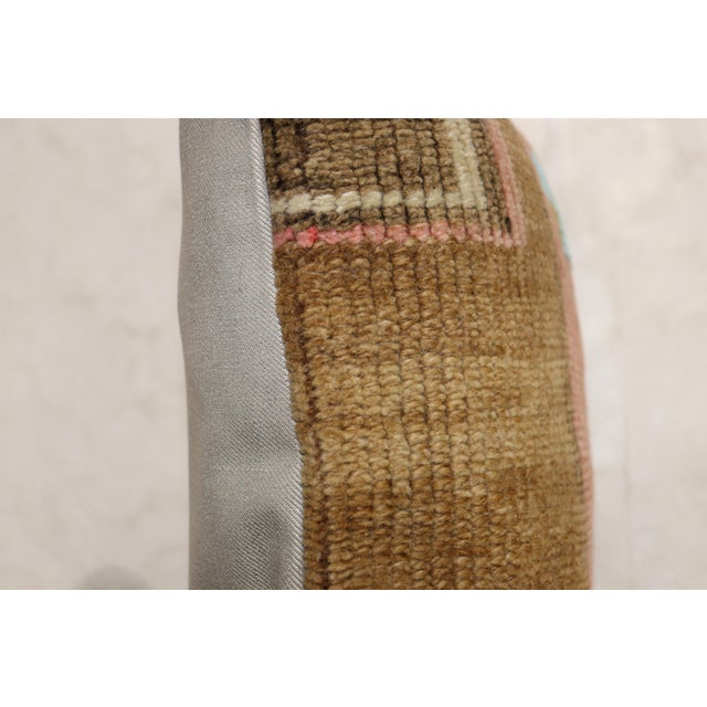 Vintage Large Turkish Rug Pillow - 1'8" x 1'8" For Sale - Image 4 of 5