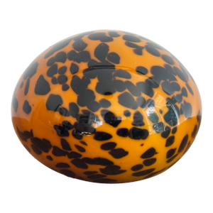 Late 20th Century Orange Spotted Murano Style Glass Paper Weight