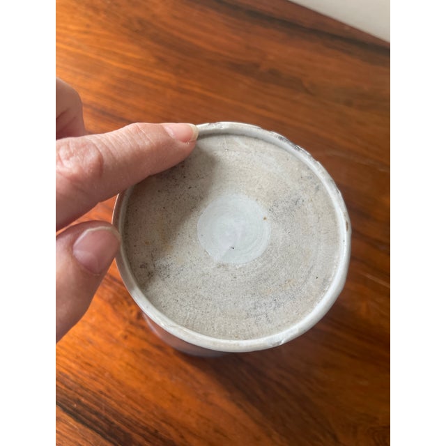 Ceramic Vintage Chinese Floral Brush Pot For Sale - Image 7 of 9