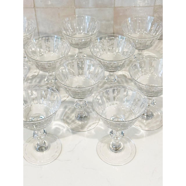 1940s t.g. Hawkes Cut Crystal Champagne Sherbet Coupes, Set of 10 For Sale - Image 14 of 15