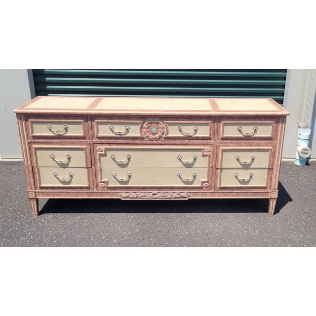1990s 1990s Baker Furniture Painted French Dresser For Sale - Image 5 of 13