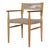 Transitional Oakley Armchair Brown Teak Wood Outdoor Dining Chair by Artesia For Sale - Image 3 of 5