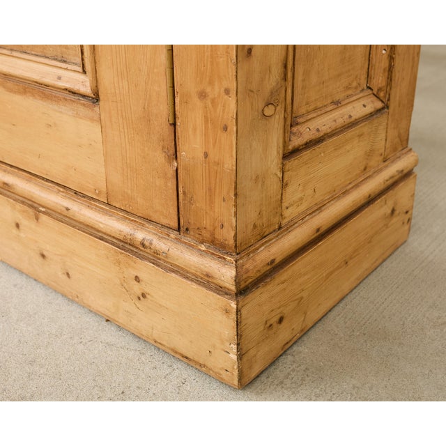 English George III Style Pine Astral Glazed Bibliotheque Bookcase For Sale - Image 15 of 17