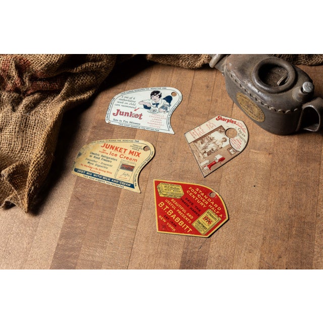 Framed Collection of Antique Advertising Pot Scrapers For Sale - Image 12 of 13
