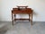Vintage British Colonial Style Faux Bamboo & Cane Pagoda Desk With Matching Chair For Sale - Image 4 of 12