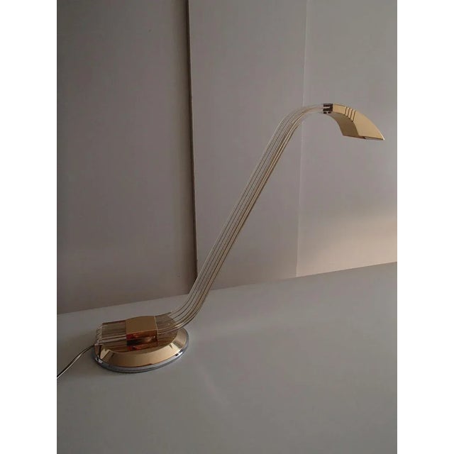 Brass & Chrome Table Lamps, 1990s, Set of 2, in Very Good conditions. Designed 1990 to 1999 European Plug (up to 250V).The...