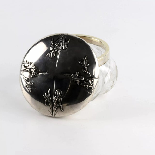 French Bonbonniere with Silver Lid For Sale - Image 3 of 9