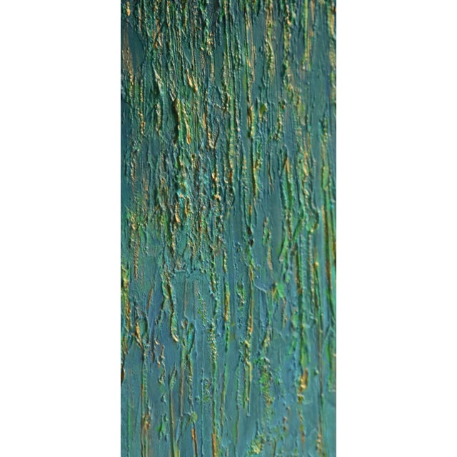 Contemporary "Golden Rain" Contemporary Expressionist Landscape Oil Rainting by Carolyn Miller For Sale - Image 3 of 4