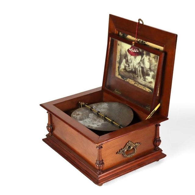 Antique German Shultz Marke Disk Player With Eight Disks C1890 For Sale - Image 11 of 15