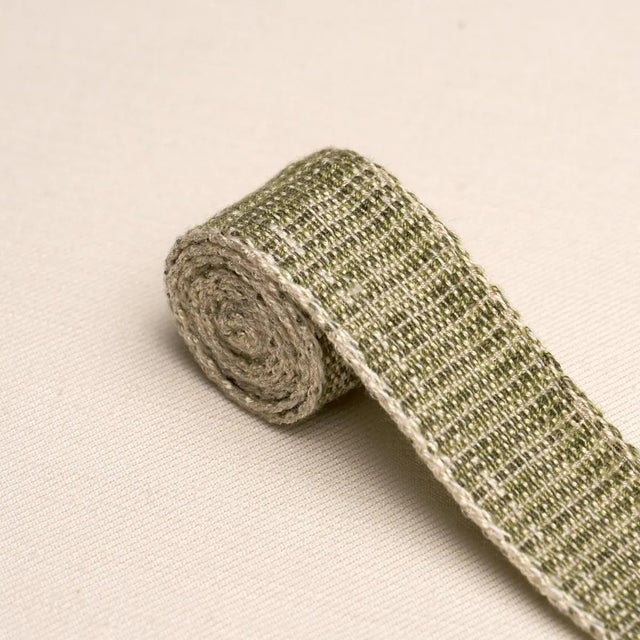 Contemporary Schumacher Tweed Tape Narrow In Leaf For Sale - Image 3 of 3
