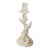 Antique 18th Century Derby Porcelain Blanc De Chine Candlestick Holder Faux Bois Tree Form Stem With a Goat For Sale