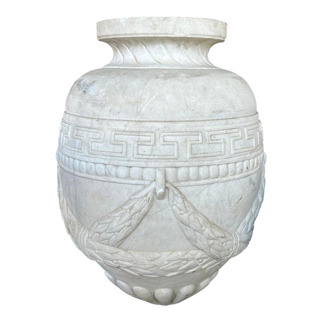 Italian Neoclassical Style Carved Marble Urn, After the Antique For Sale