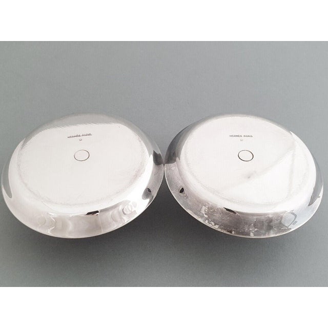 1990s Hermes Paris Silver Candle Holders a Pair Chairish