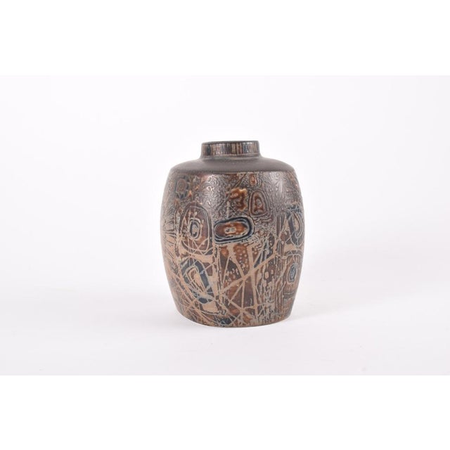 Royal Copenhagen Modern Danish Brown Baca Budded Vase by Nils Thorsson for Royal Copenhagen, 1970s For Sale - Image 4 of 9