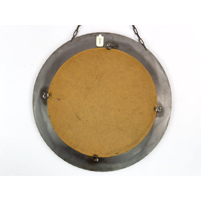 Vintage Brutalist Wrought Iron Mirror, Touret-Influenced Design, 1960s For Sale - Image 12 of 13
