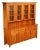 Shaker Shoppe Cherry Stepback Cupboard With Glass Door Hutch For Sale